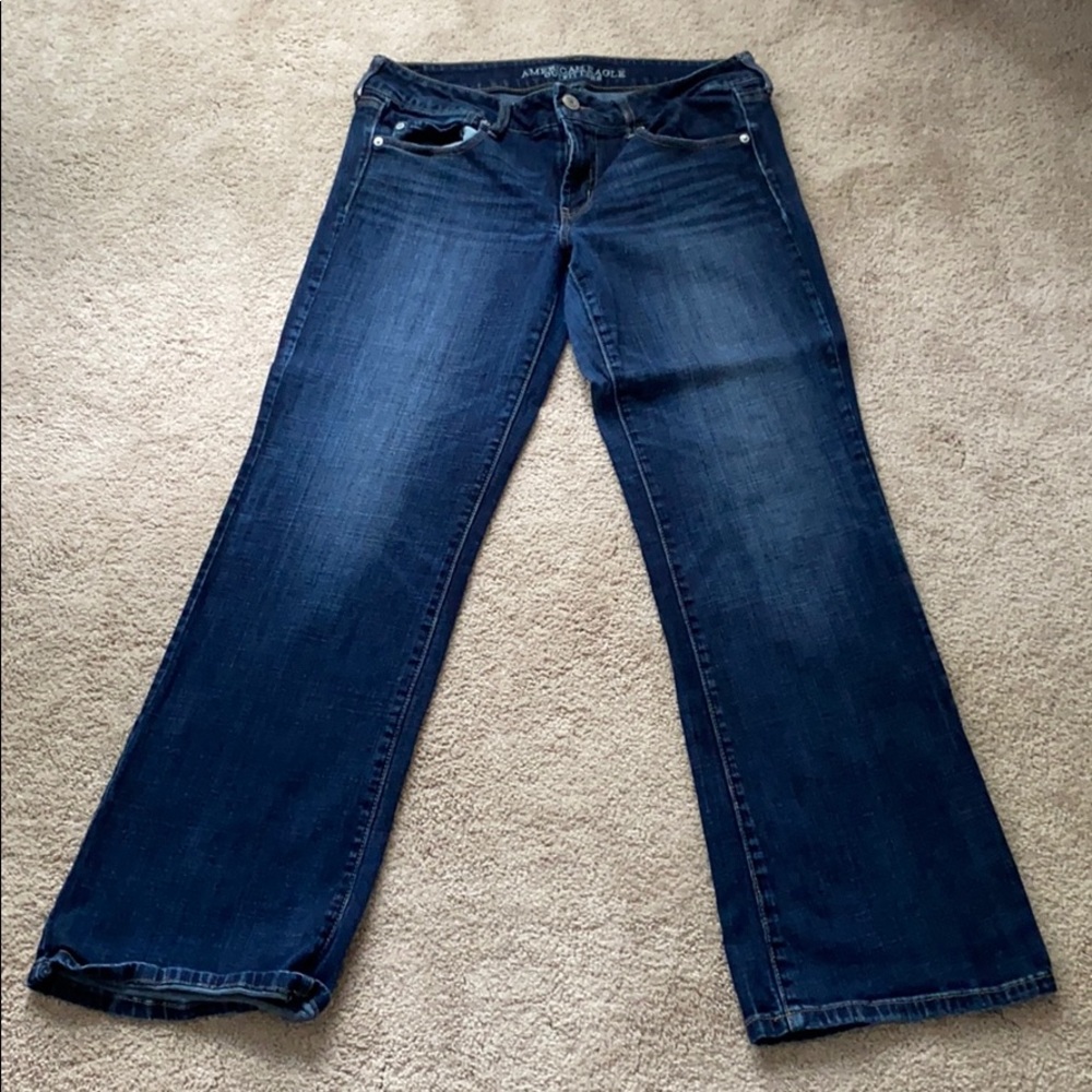 American Eagle Favorite Boyfriend dark wash jeans